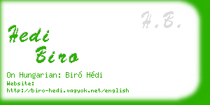 hedi biro business card